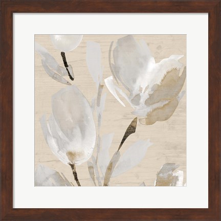 Framed Neutral Tulips II Print