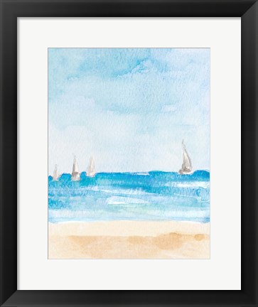 Framed Windy Beach Day Print