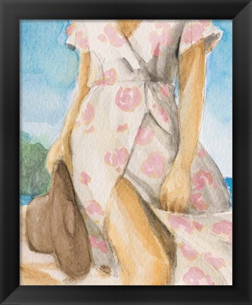 Framed Woman In Sun Dress Print