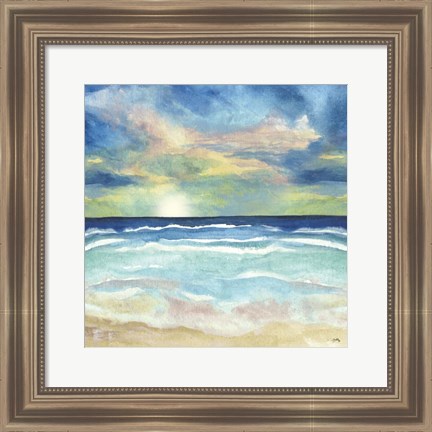 Framed Ocean Tones I Print