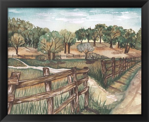 Framed Farm Landscape Print