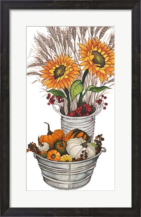 Framed Harvest Bounty Tub II Print