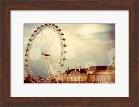 Framed London Ferris Wheel Print