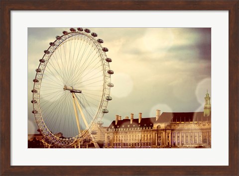 Framed London Ferris Wheel Print