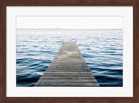 Framed Lake Dock Print