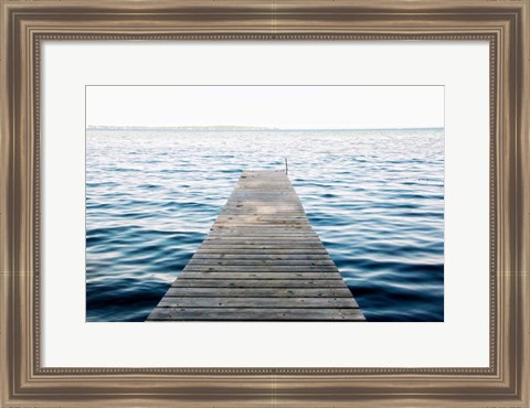 Framed Lake Dock Print