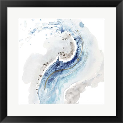 Framed Scrambled Blue River Print