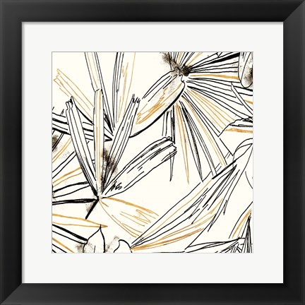 Framed Selva Black And Gold Sketch II Print