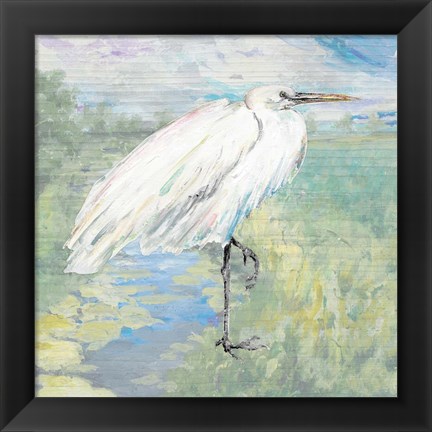 Framed Wild Egret Print