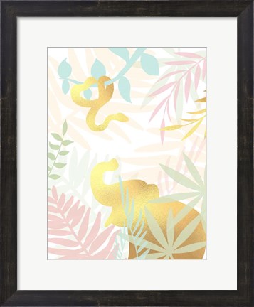 Framed Golden Modern Safari I Print