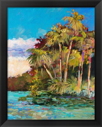 Framed Tropical Side Of Town Print