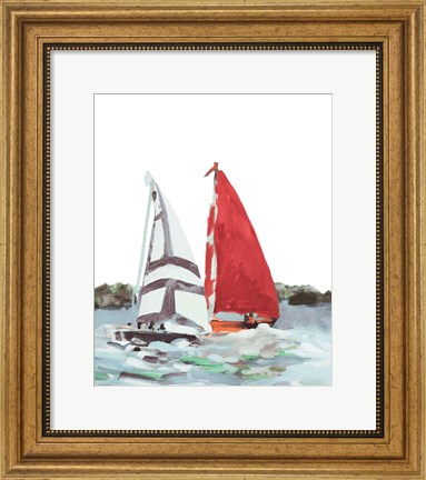 Framed Line Regatta I Print