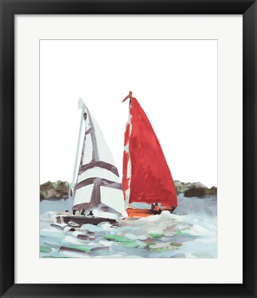 Framed Line Regatta I Print