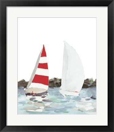 Framed Line Regatta II Print