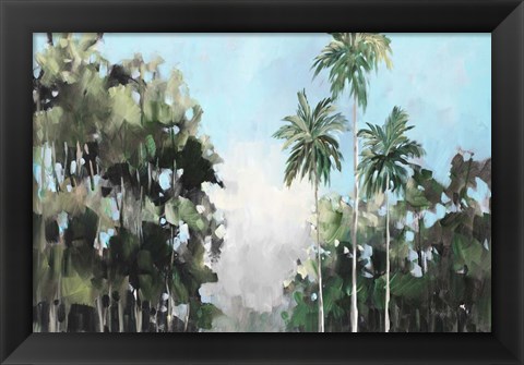 Framed Palms On The Coast Print