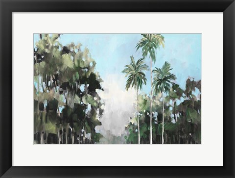 Framed Palms On The Coast Print