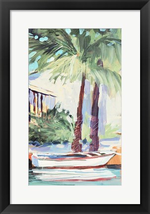 Framed Docked By The Palms Print