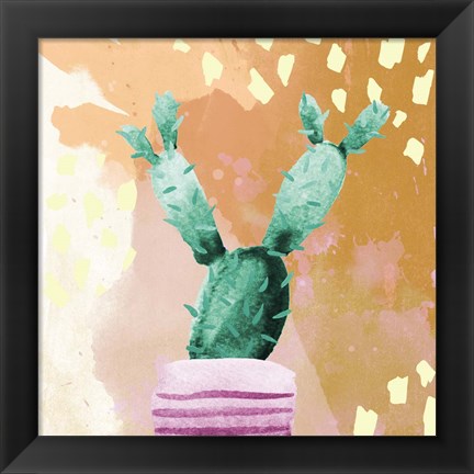 Framed Cactus Party I Print