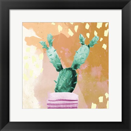 Framed Cactus Party I Print