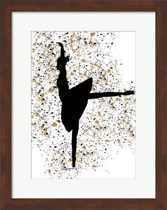 Framed Ballerina Silhouette I Print