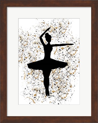 Framed Ballerina Silhouette III Print