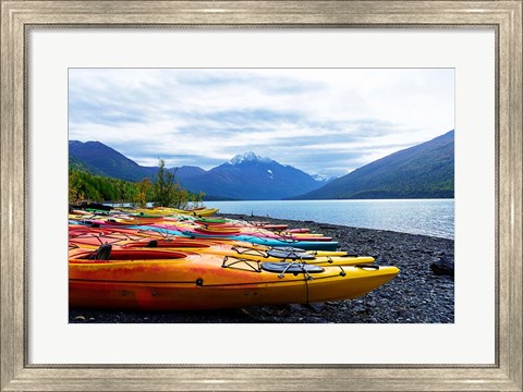 Framed Mountain Lake Adventure Print