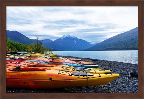 Framed Mountain Lake Adventure Print