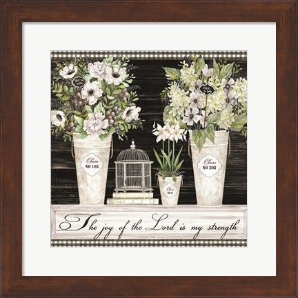 Framed Joy of the Lord Still Life Print