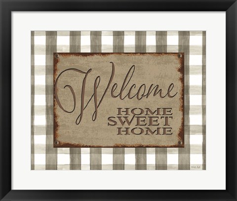 Framed Welcome Home Sweet Home Print