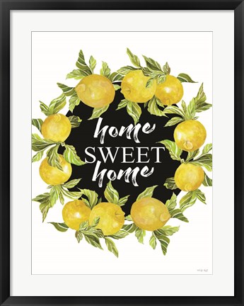 Framed Home Sweet Home Lemons Print