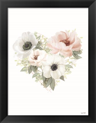 Framed Floral Heart Print