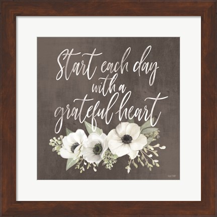 Framed Grateful Heart Print