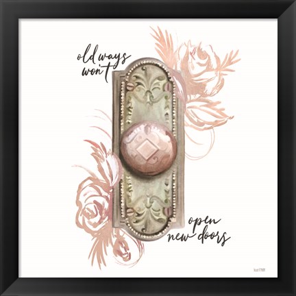 Framed Old Ways in Blush Print