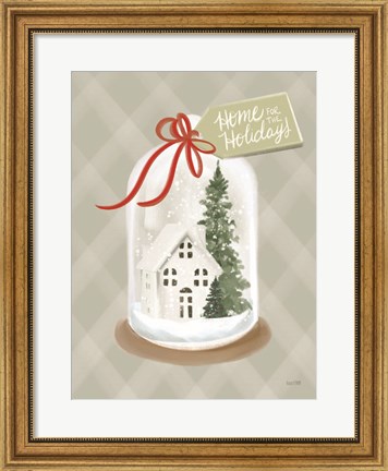 Framed Home for the Holidays Snow Globe Print