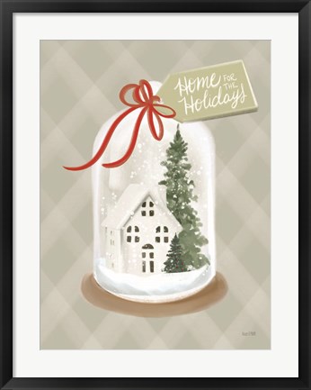 Framed Home for the Holidays Snow Globe Print