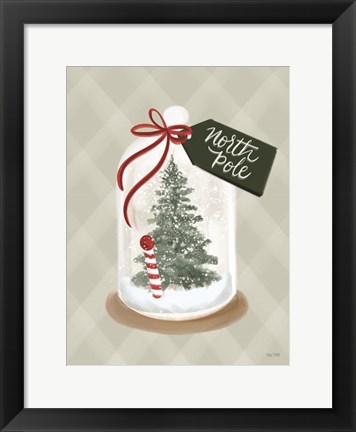 Framed North Pole Snow Globe Print