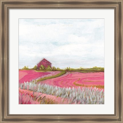 Framed Pink Fall Farm Print