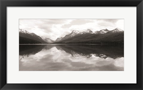 Framed Bowman Lake Reflections Print