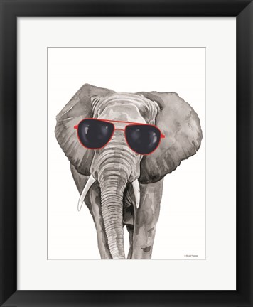 Framed Looking Cool Elephant Print