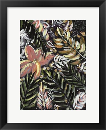 Framed Dark Palms II Print