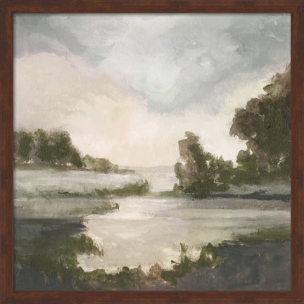 Framed Pastel Countryside I Print