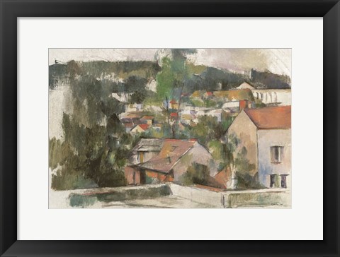 Framed Hillside Town II Print