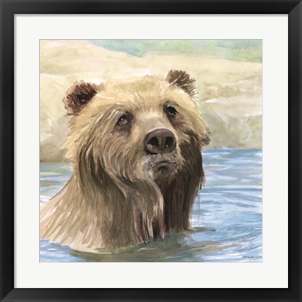 Framed Bear Bath Print