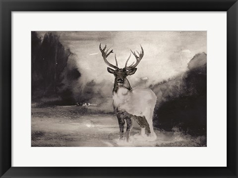 Framed Bull in Forest 1 Print