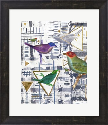 Framed Bird Intersection I Print