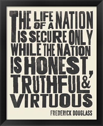 Framed Frederick Douglass Quote II Print