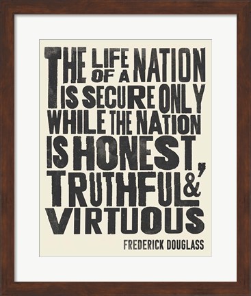 Framed Frederick Douglass Quote II Print