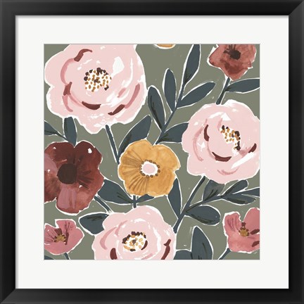 Framed Fair Flowers II Print