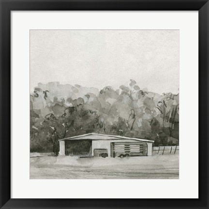 Framed Solemn Barn Sketch II Print