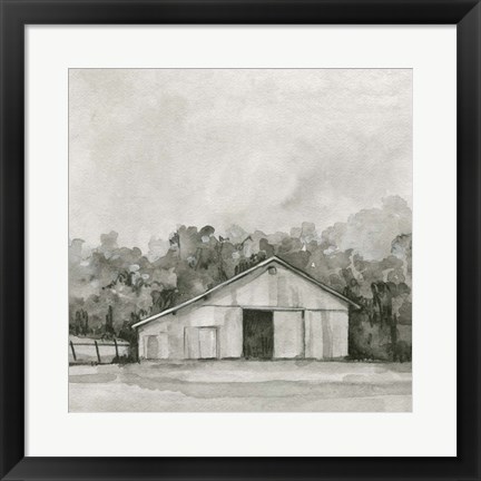 Framed Solemn Barn Sketch IV Print